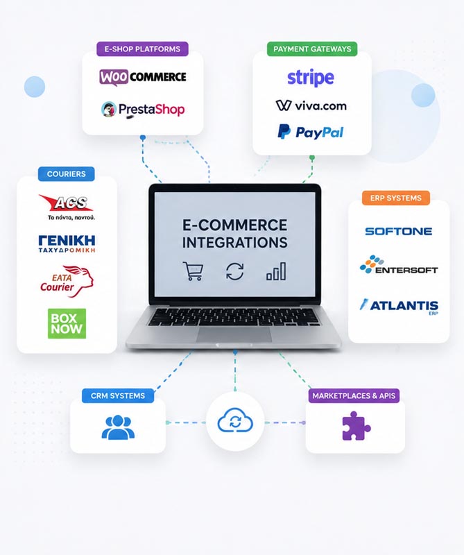 Screenshot E-commerce integrations